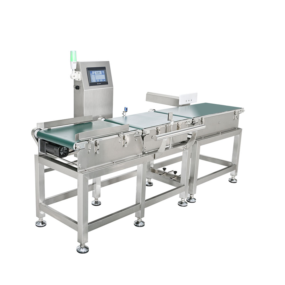 Na linha Checkweigher para produtos embalados