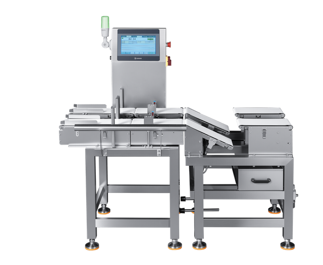 Verificador de peso de pista dupla para produtos embalados e ensacados