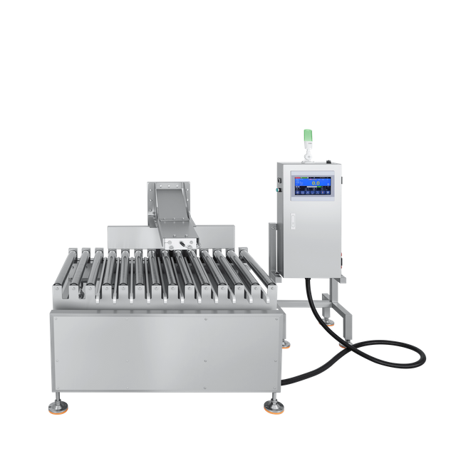 Controlador de peso de rolo de seção única para caixas pesadas de 25 kg