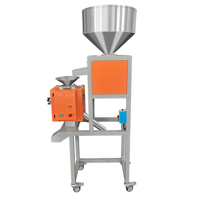 Detector de metais de queda livre com alimentação vibratória para plástico