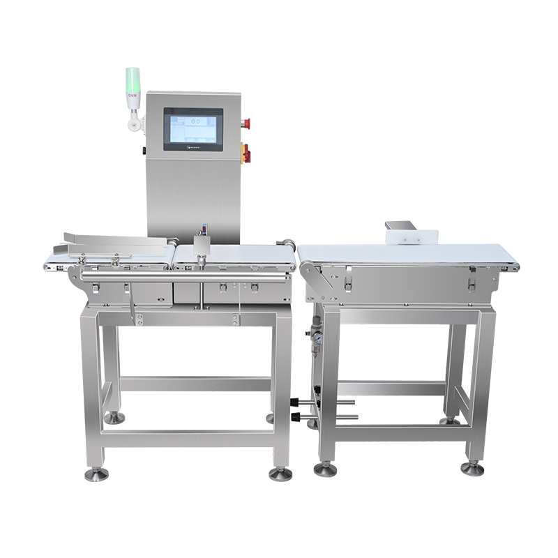 Na linha Checkweigher para produtos embalados