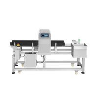 Detector de metais com rejeição de empurrador para produtos de médio porte