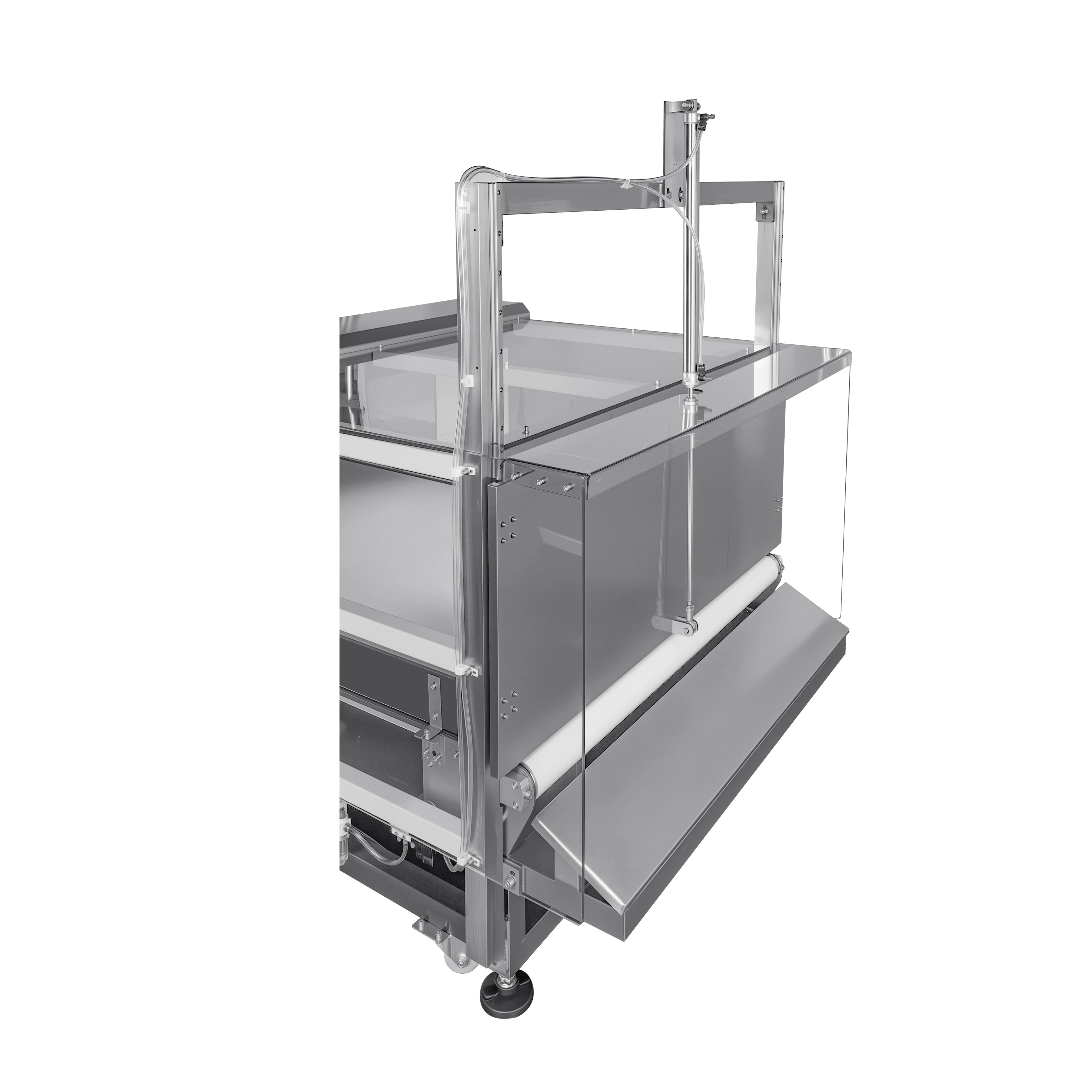 Detector de metais com quatro tampas transparentes para produtos eletrônicos