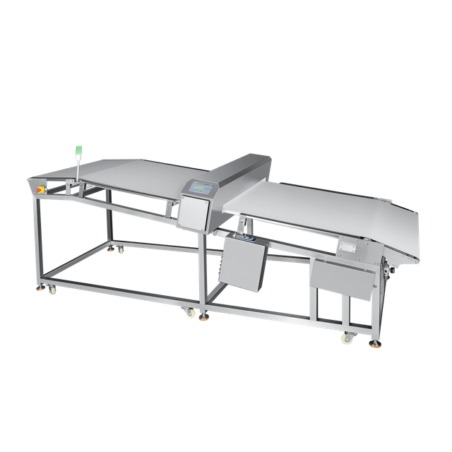 Detector de metais inclinado para produtos de panificação 